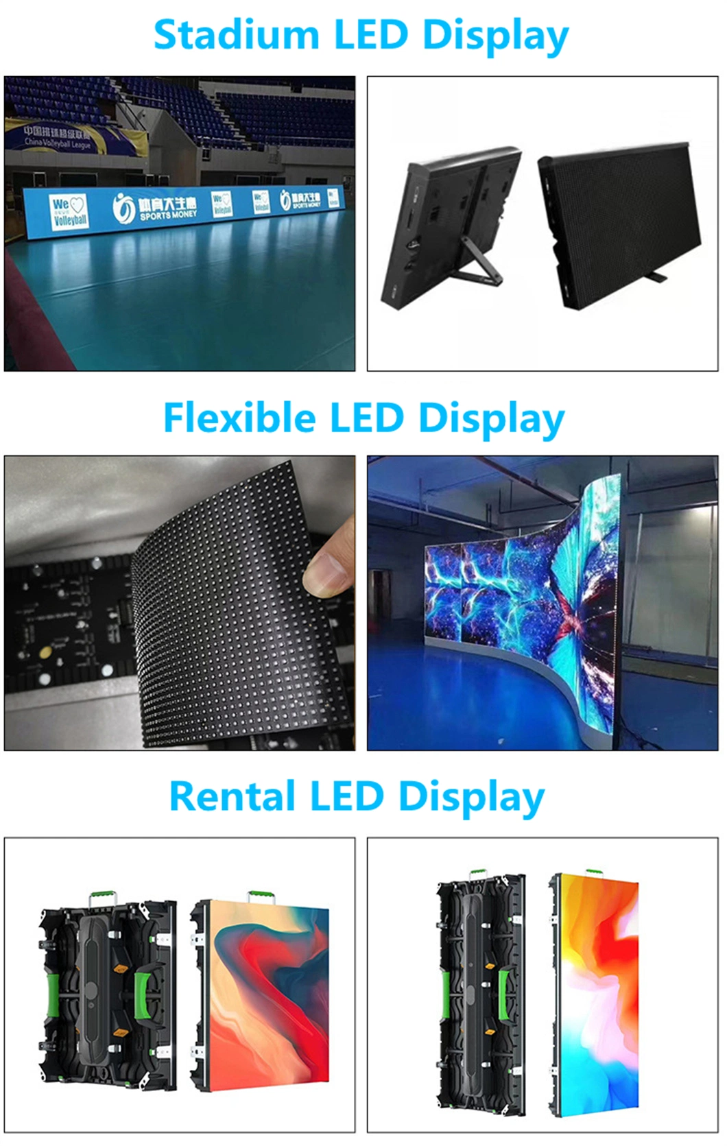 P2 P2.6 P2.9 P3 P3.91 P4 P4.81 P5 P6 mm High HD Stage Advertising Full Color Rental Panel Indoor Wall Video LED Display Screen