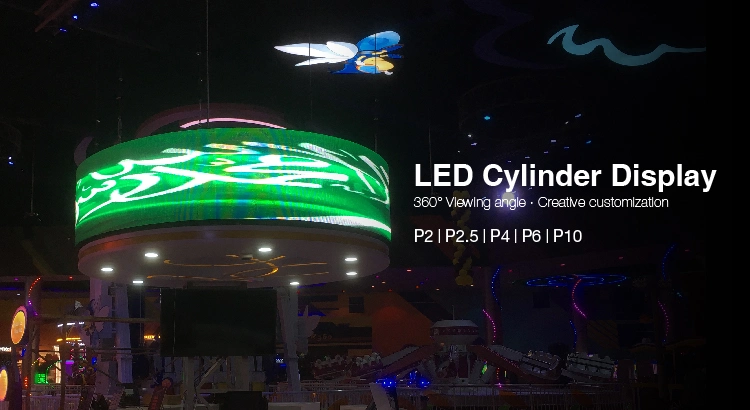 Cylinder Size Customized Waterproof P10 Indoor Outdoor Creative LED Cylindrical Screen Display